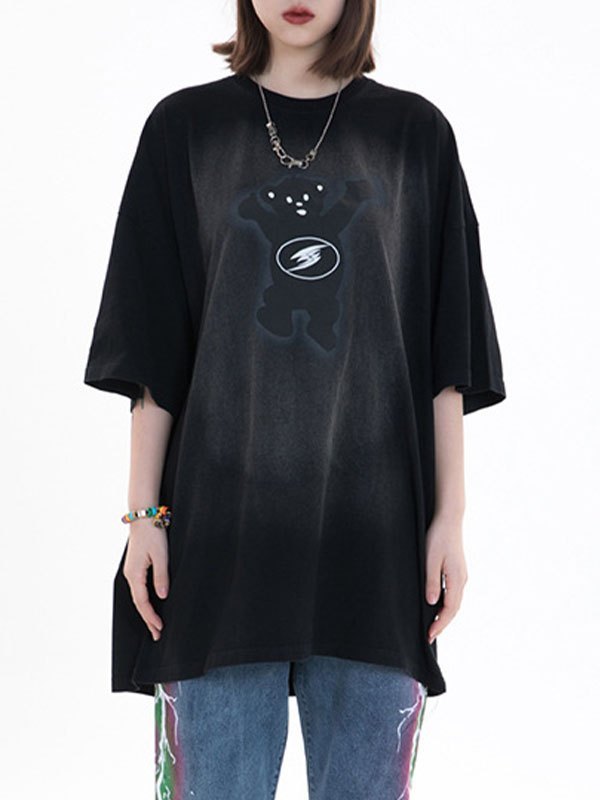 EMMIOL Maglietta oversize con grafica Party Bear