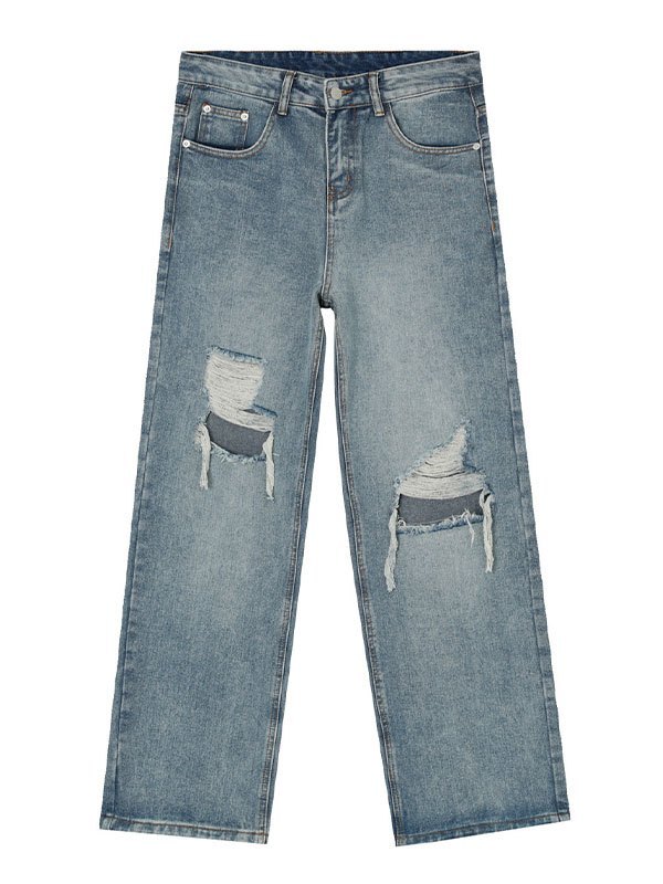 Emmiol Spedizione gratuita 2025 Jeans da skate strappati da uomo