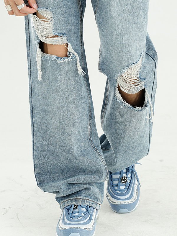 Emmiol Spedizione gratuita 2025 Jeans da skate strappati da uomo