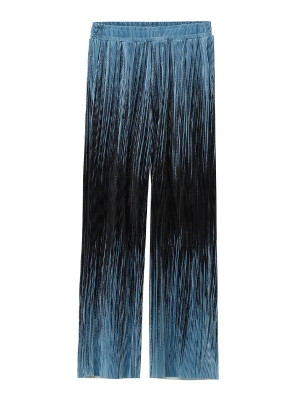 EMMIOL Pantalones arrugados con rayas anudadas y teñidas para hombre