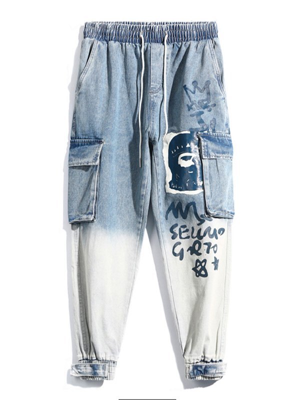 QZH.DUAO Pantalones casuales estampados florales pantalones de flores ajustados para hombres, 1# Floral