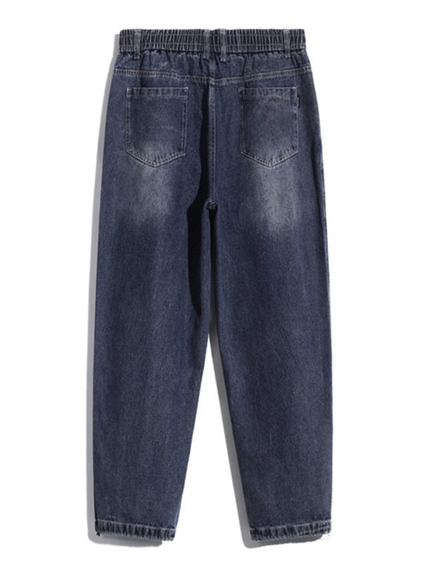 EMMIOL Men's Graffiti Print Tapered Jeans