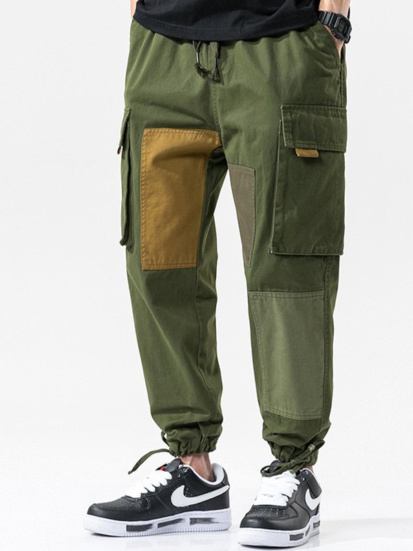 EMMIOL Herren Baumwolle Patchwork Cargohose