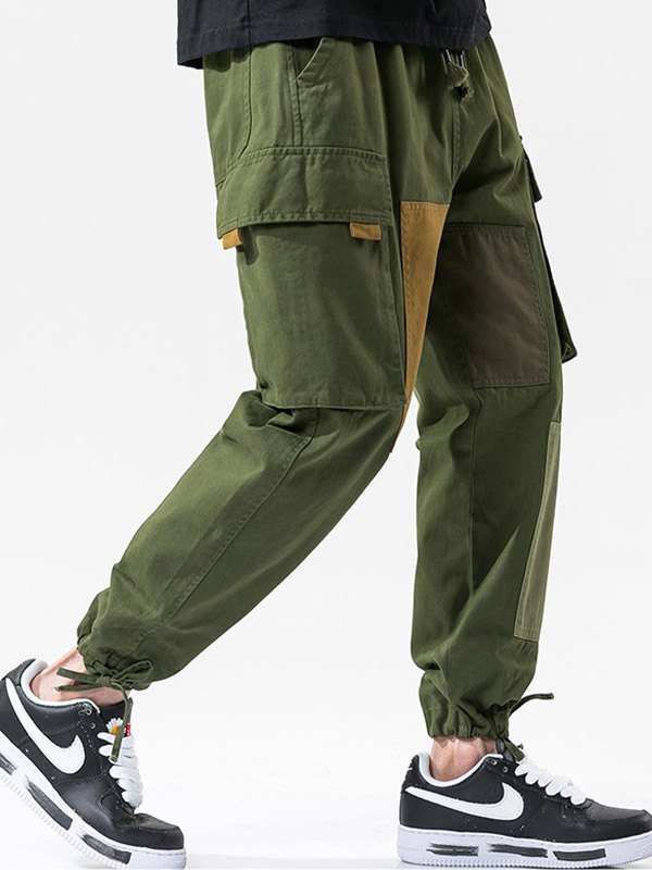 EMMIOL Herren Baumwolle Patchwork Cargohose