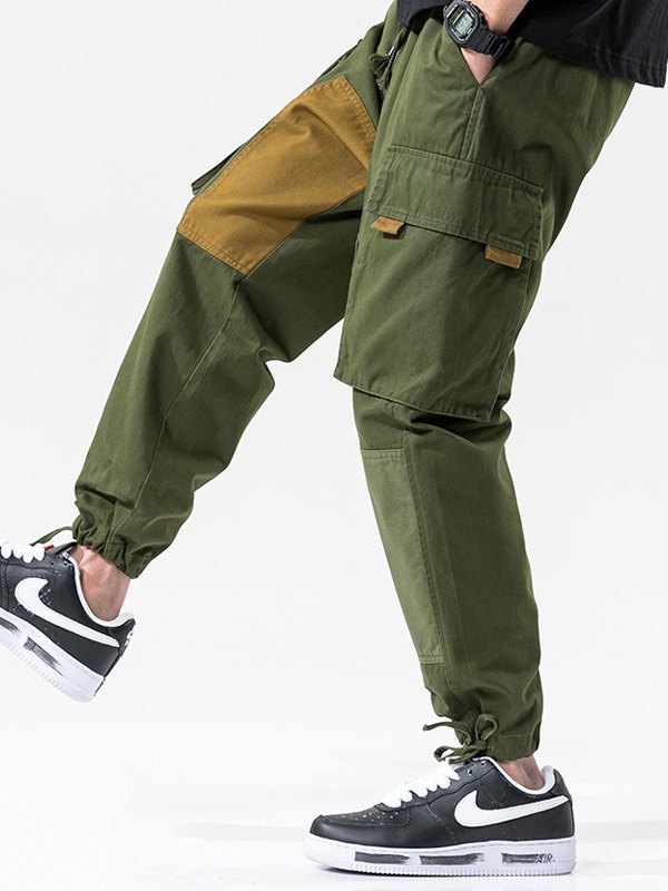 EMMIOL Herren Baumwolle Patchwork Cargohose