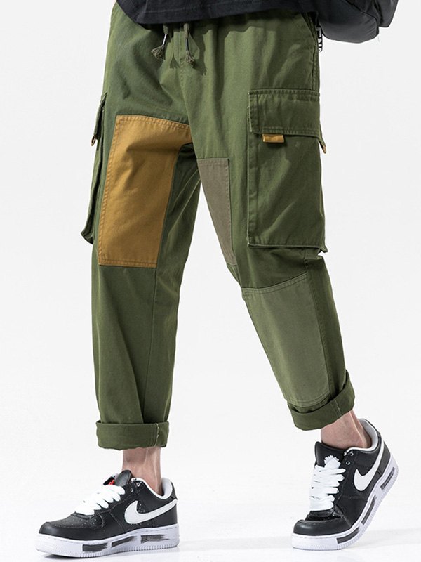 EMMIOL Herren Baumwolle Patchwork Cargohose