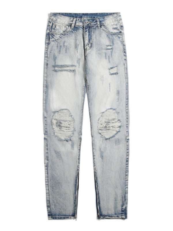 EMMIOL Men's Ripped Slim Straight Jeans