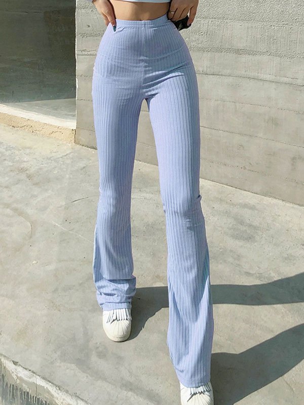 EMMIOL Pantalones acampanados de talle medio acampanados