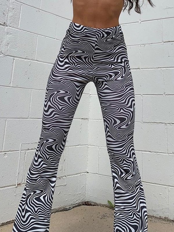 EMMIOL Swirl Flare Leg Pants