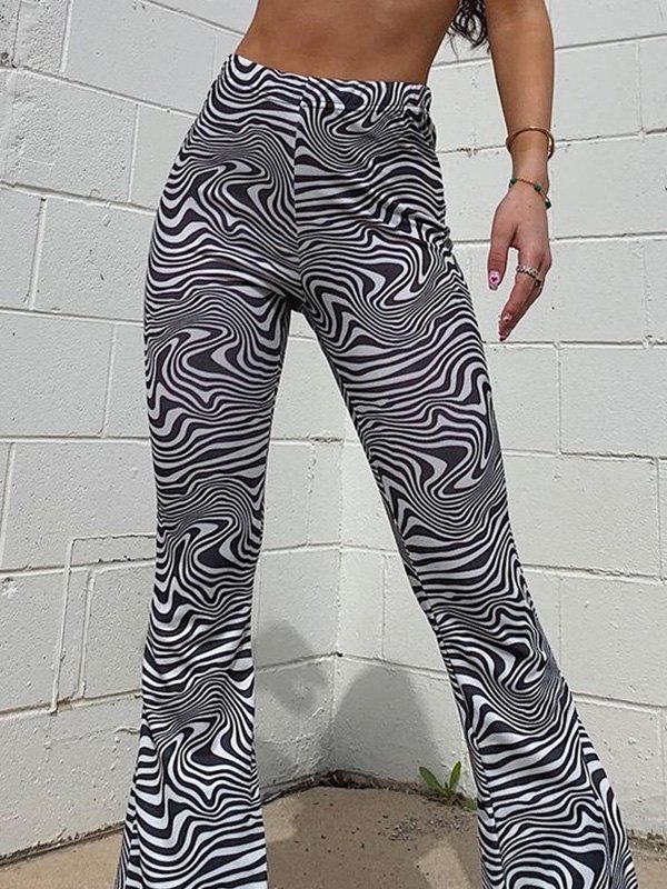 EMMIOL Swirl Flare Leg Pants