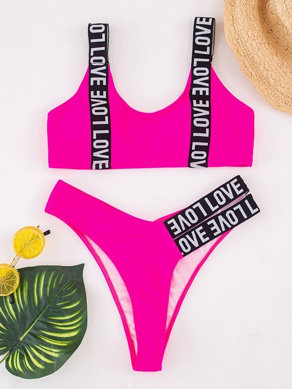 EMMIOL Bikini con tiras con cinta adhesiva
