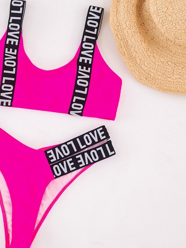 EMMIOL Bikini con tiras con cinta adhesiva