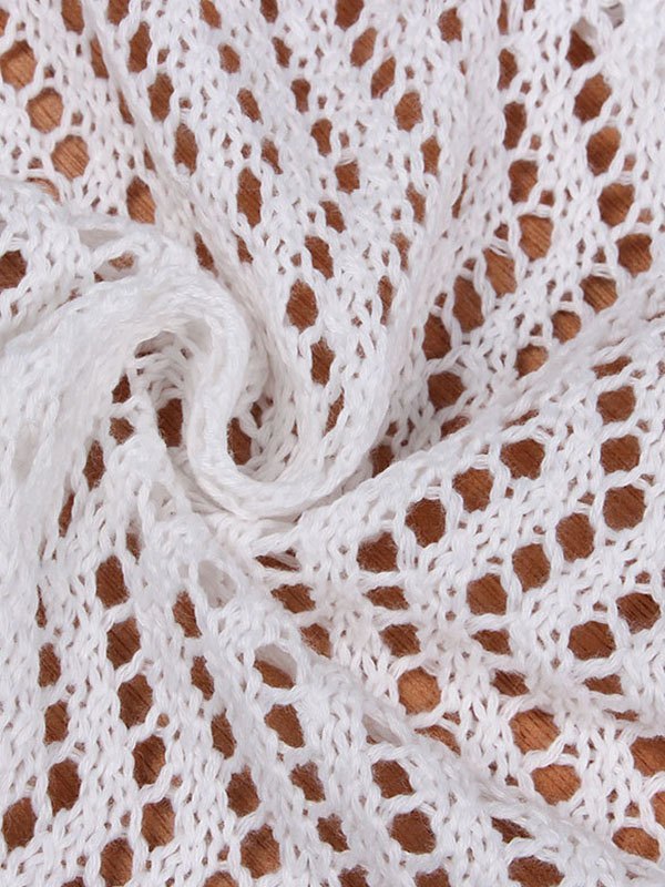 EMMIOL Vestido de crochet hueco con espalda abierta
