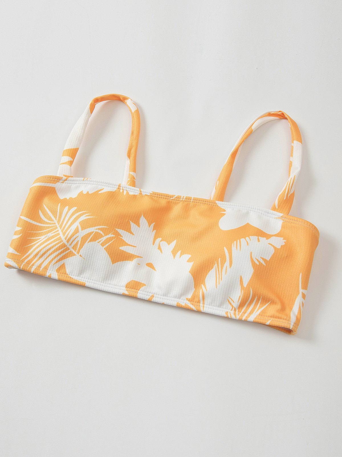 EMMIOL Rib Tropical Plants Bikini Swimsuit