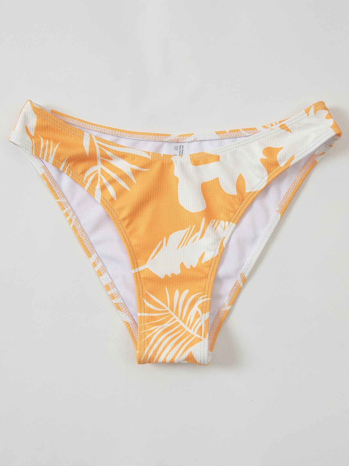 EMMIOL Rib Tropical Plants Bikini Swimsuit