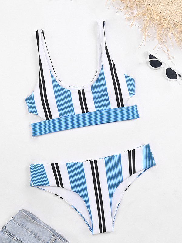 EMMIOL Stripe Bikini Swimsuit