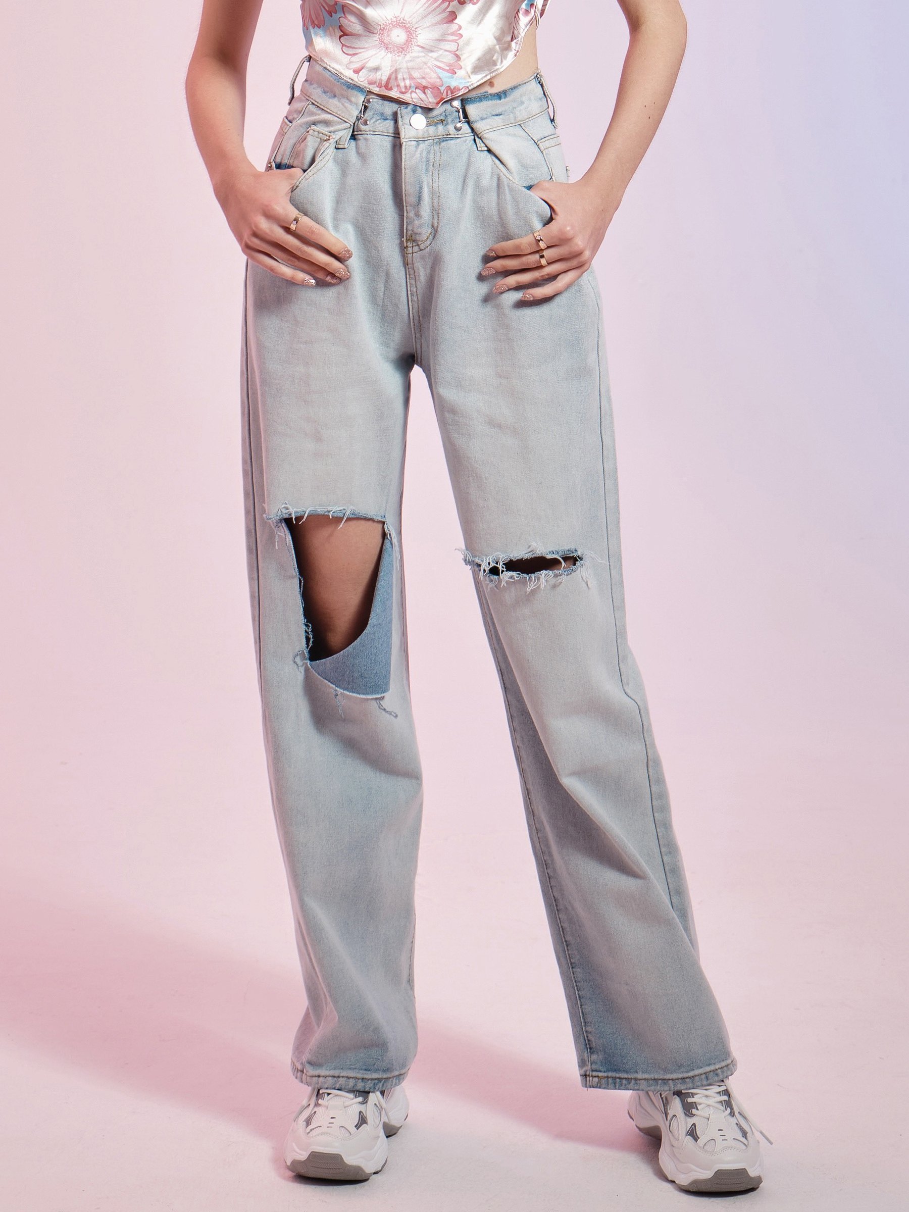 Cargo Pantaloni Con Candeggina Emmiol Spedizione Gratuita