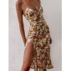 EMMIOL Floral Print Slit Maxi Dress
