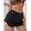 EMMIOL Shorts de mezclilla de tiro alto desgastados