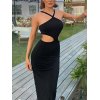 EMMIOL Bodycon Cutout Halter Maxi Dress
