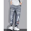 EMMIOL Men's Graffiti Print Tapered Jeans