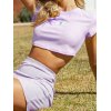 EMMIOL Short Sleeve Crop Top Set