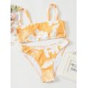 EMMIOL Rib Tropical Plants Bikini Swimsuit