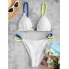 EMMIOL Costume da bagno bikini a triangolo a costine