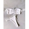 EMMIOL Spitze trägerlosen Dekor Bikini Badeanzug