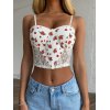 EMMIOL Lace Paneled Floral Corset Top