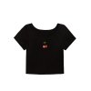 EMMIOL Cherry Embroidered Crop Top