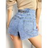 EMMIOL Buttoned Stretch Slim Denim Shorts
