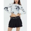 EMMIOL Unregelmäßiges Tie-Dye-Crop-Top