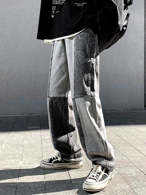 EMMIOL Vaqueros skater con empalme para hombre