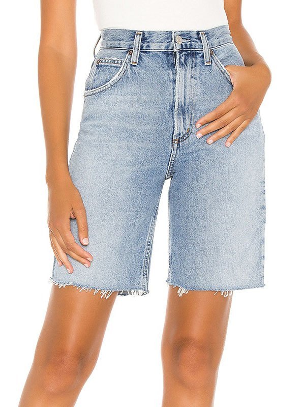 2022 Vintage Denim Bermuda Shorts Blue 