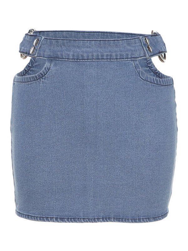 EMMIOL Minifalda de mezclilla con recorte