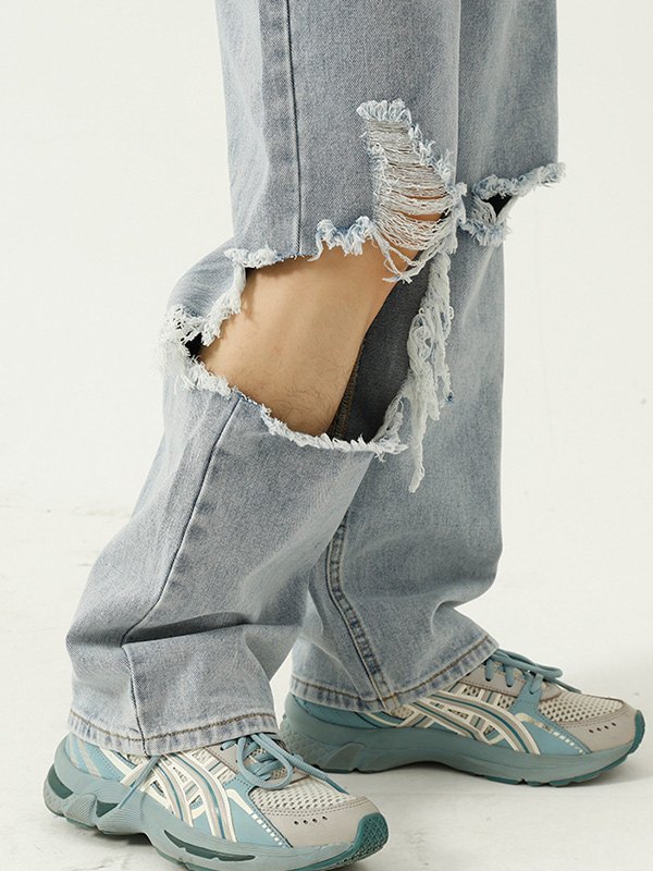 EMMIOL Men's Ripped Skate Jeans