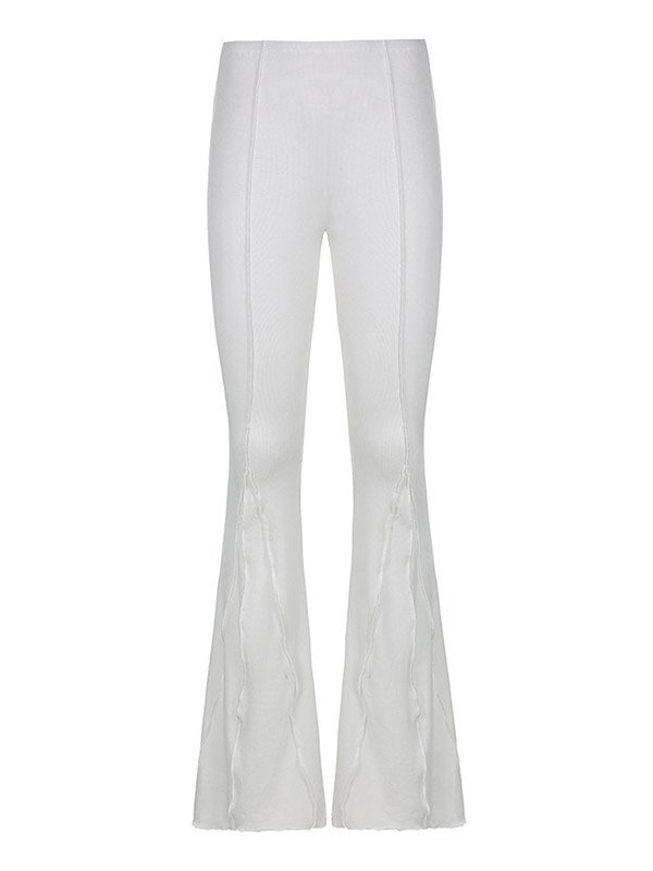 EMMIOL Stitched Detail Flare Leg Pants