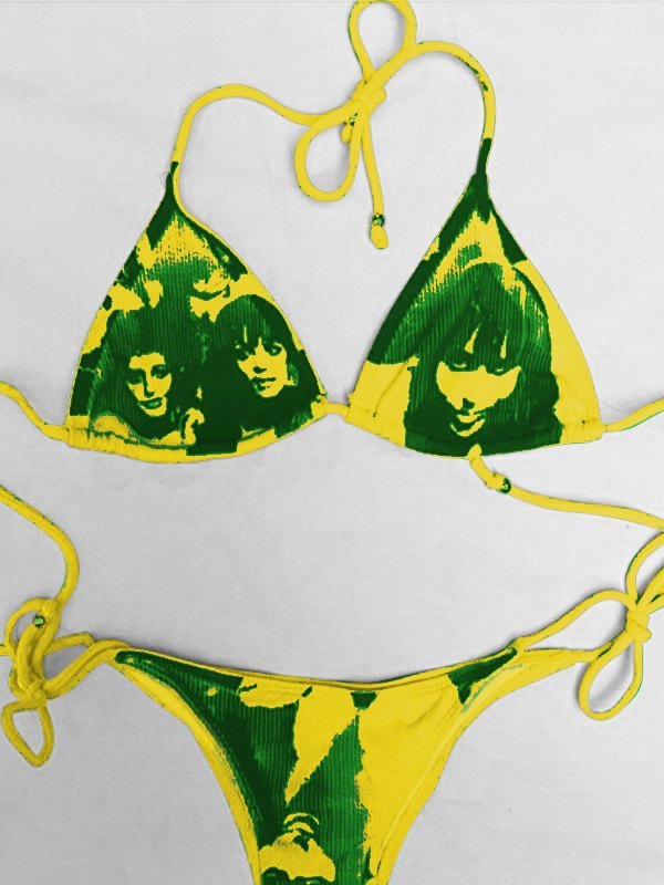EMMIOL Siebdruck Halfter Bikini Set