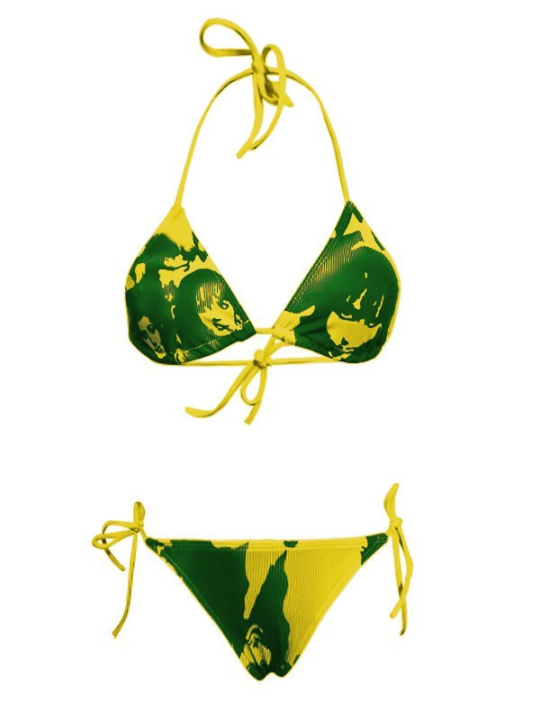 EMMIOL Siebdruck Halfter Bikini Set