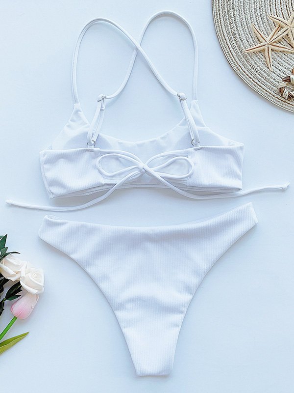 EMMIOL Cross Back Halter Bikini Set