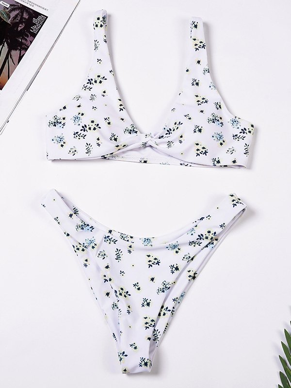 EMMIOL Blumen-Bikini-Badeanzug