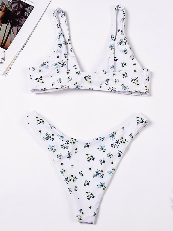 EMMIOL Blumen-Bikini-Badeanzug