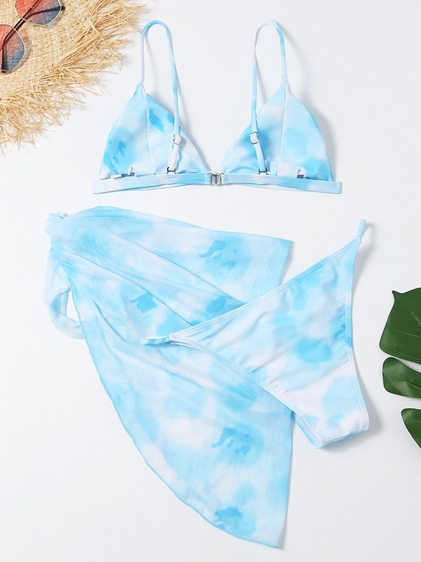 EMMIOL Batik-Bikini-Badeanzug & Rock