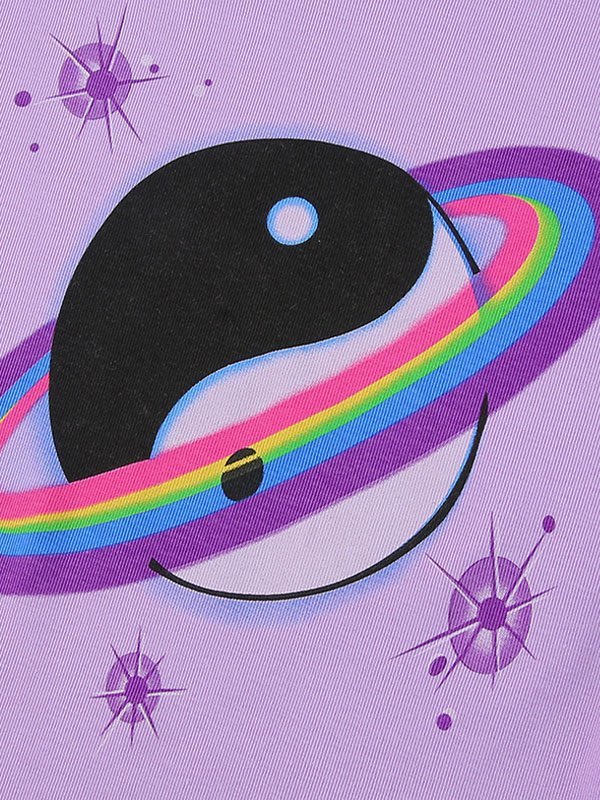 EMMIOL Top corto con gráfico Space Tai Chi