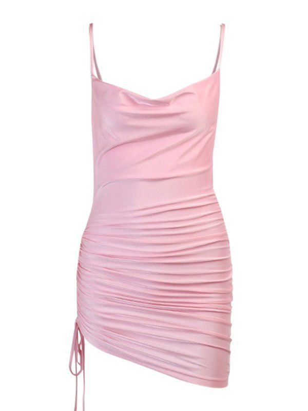 EMMIOL Ruched Slip Bodycon Mini Dress
