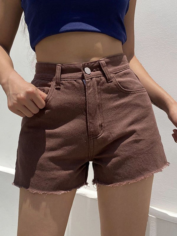 EMMIOL Gerissen Denim, Serge de N?mes Shorts abschneiden