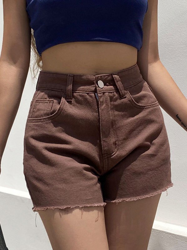 EMMIOL Gerissen Denim, Serge de N?mes Shorts abschneiden