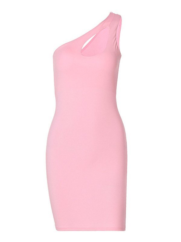 Emmiol Free shipping 2026 One Shoulder Cutout Mini Dress Pink L in Mini  Dresses online store. | EMMIOL