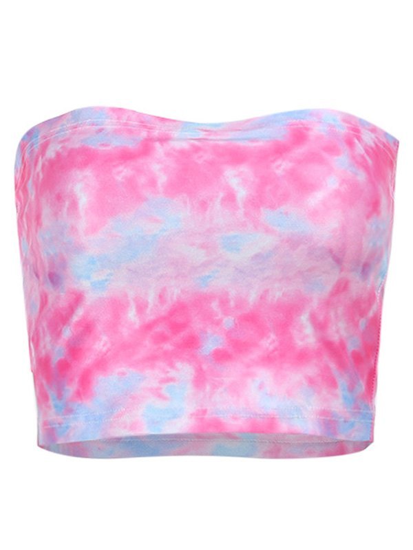 EMMIOL Tie-Dye Crop Bandeau Top